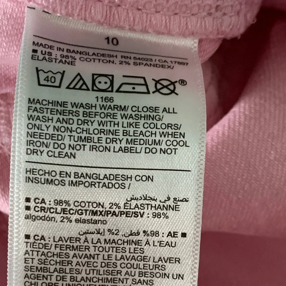 Old Navy Kids High Waisted Shorts Girls 10 Roll Cuff Twill Light Pink Denim